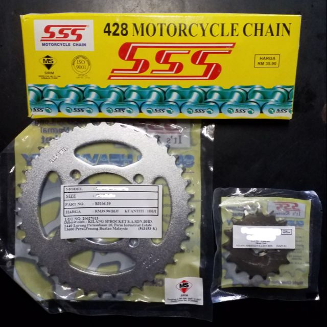 Sss Sprocket Set Modenas Kriss Lazada