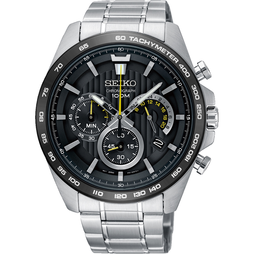 Seiko Chronograph Tachymeter Quartz SSB303 SSB303P1 SSB303P Black Dial  Men's Watch | Lazada PH