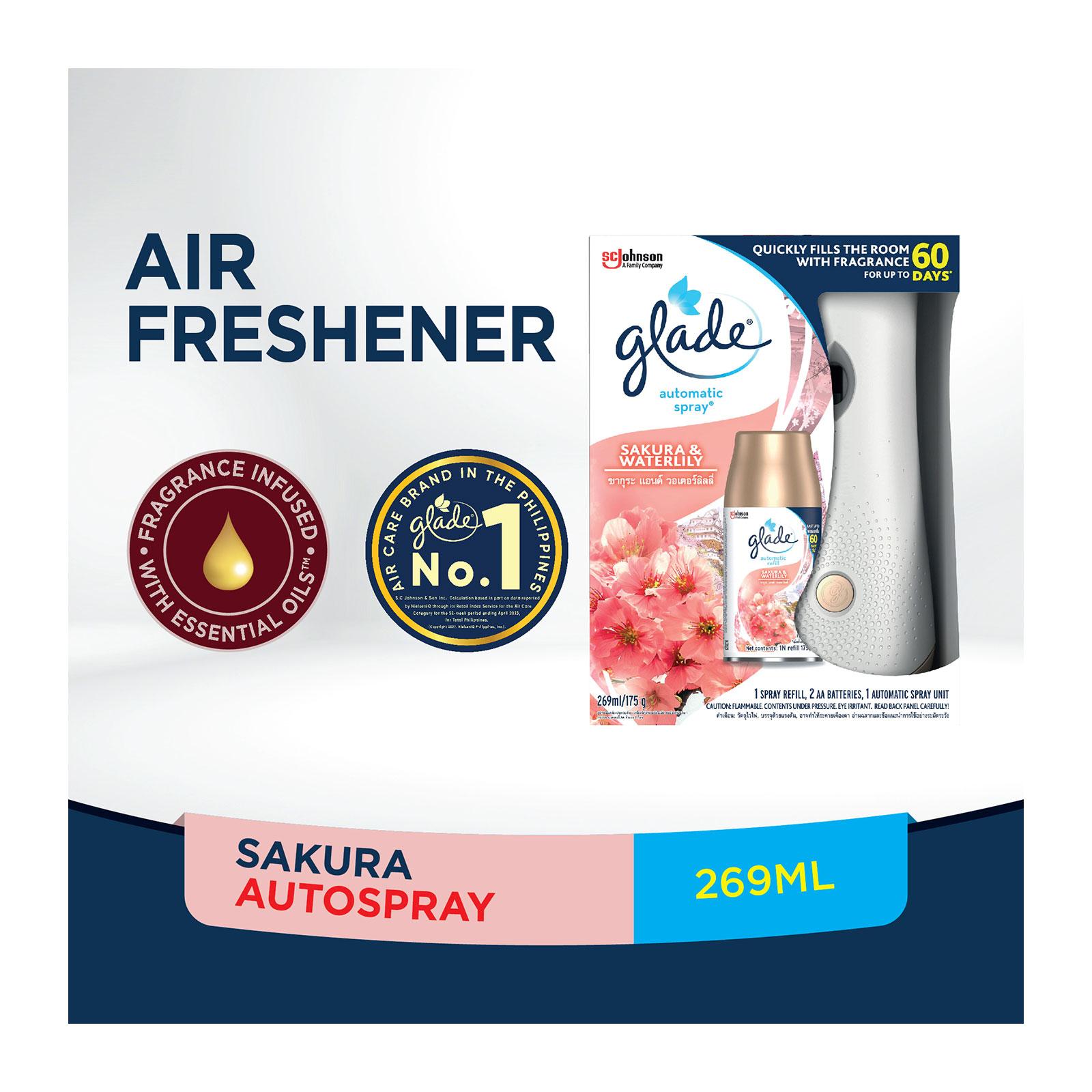 Glade Automatic Spray Starter Kit Sakura Waterlily Air Freshener