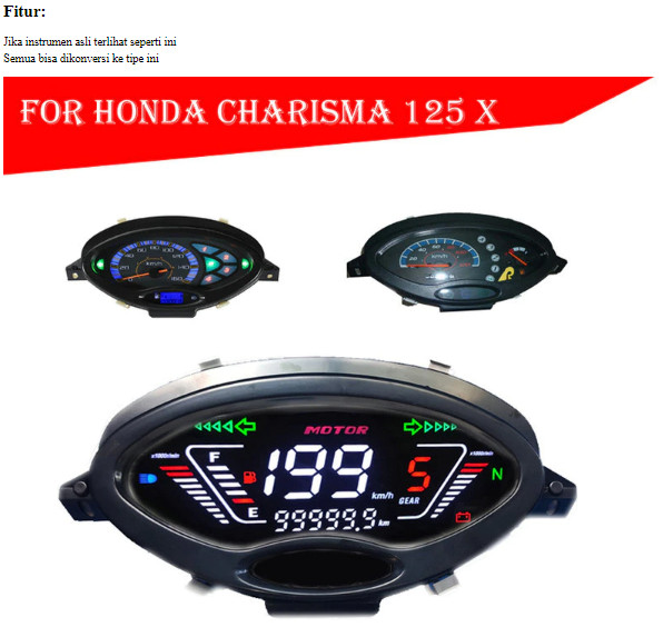 Spidometer Speedometer Digital Honda Kharisma Karisma D X