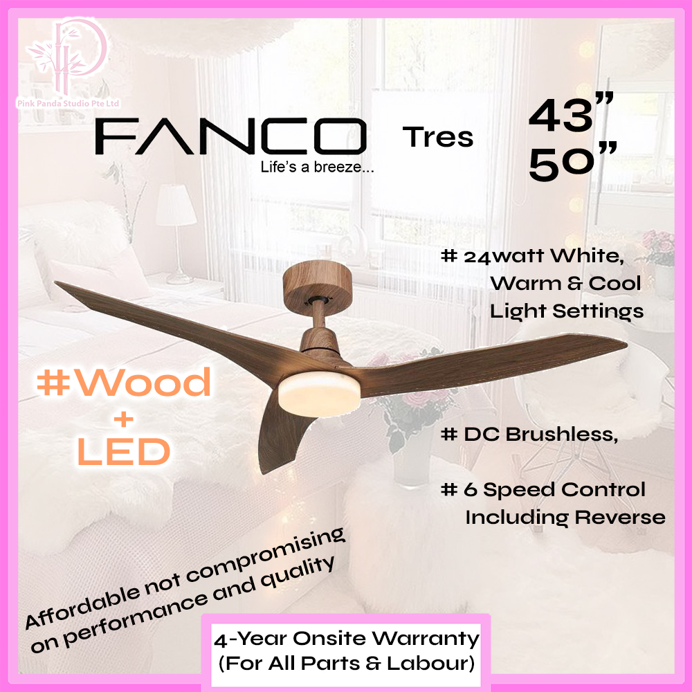 Installation Service Available Fanco Tres DC Motor Ceiling Fan With