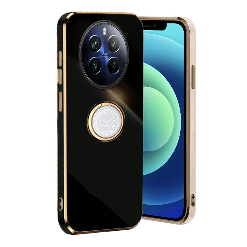 New Phone case Realme 13 Pro+ Back cover Smooth Electroplated Magnetic Suction Ring Bracket For Realme13 Pro case