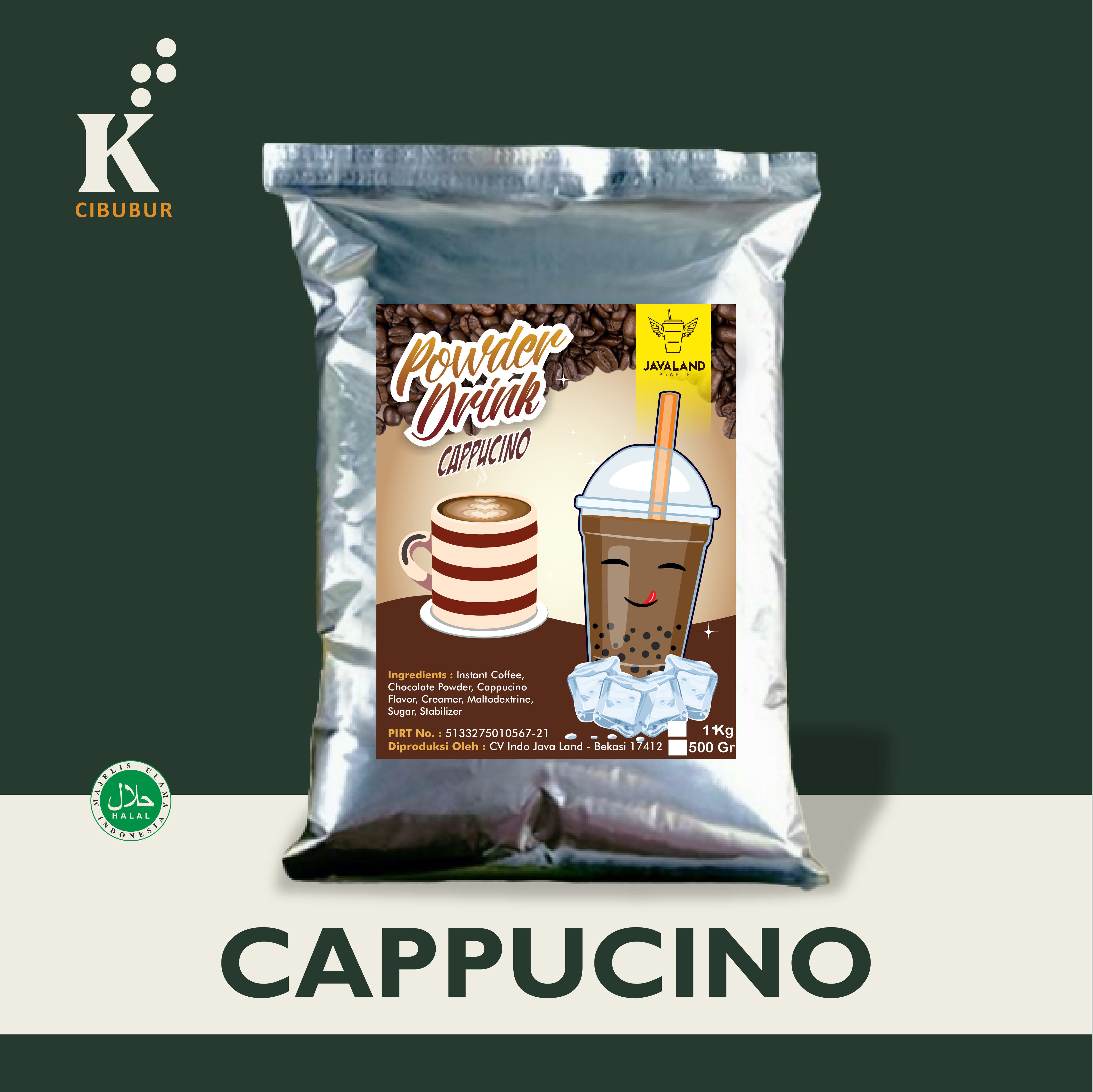 Cappuccino Cappucino Capucino Bubuk Minuman Reguler Bubble Powder Drink