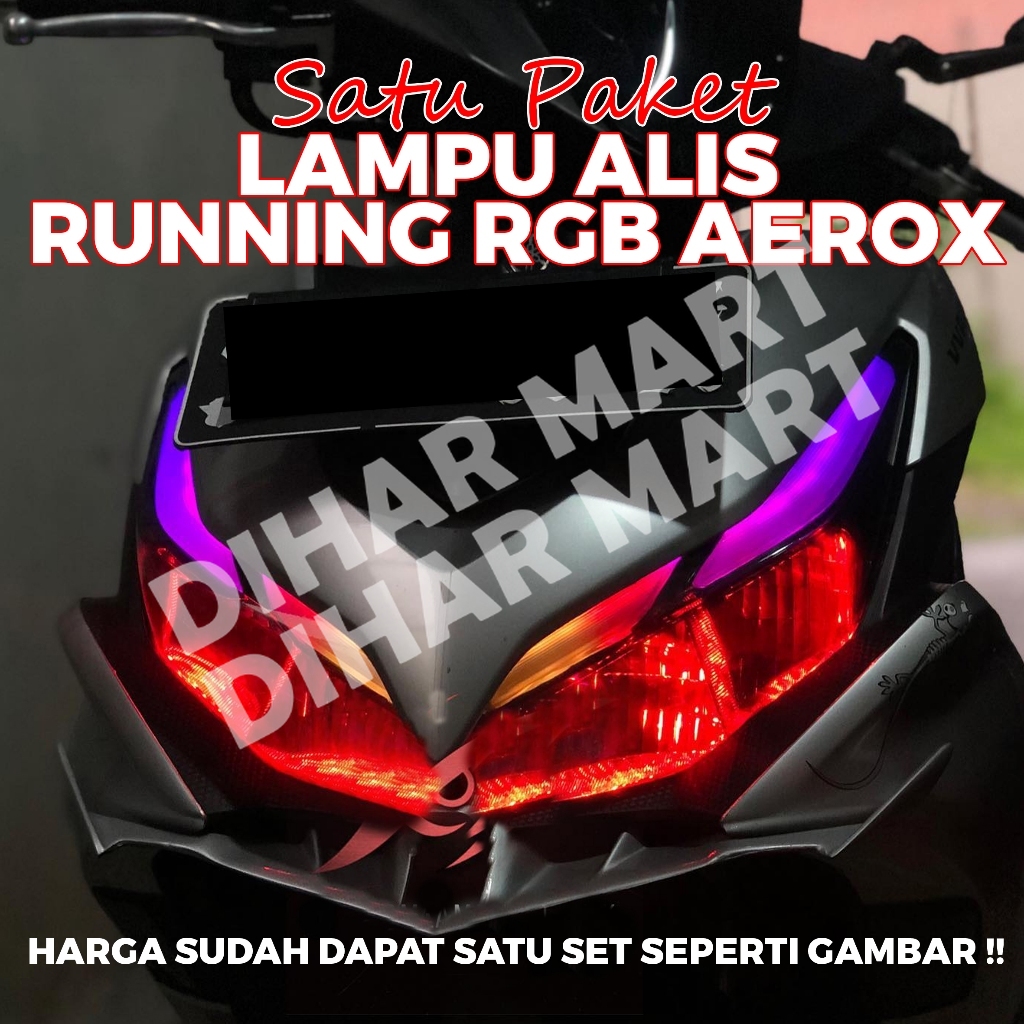 Lampu Alis Running Rgb Yamaha Aerox Gratis Demon Eye Lampu Depan