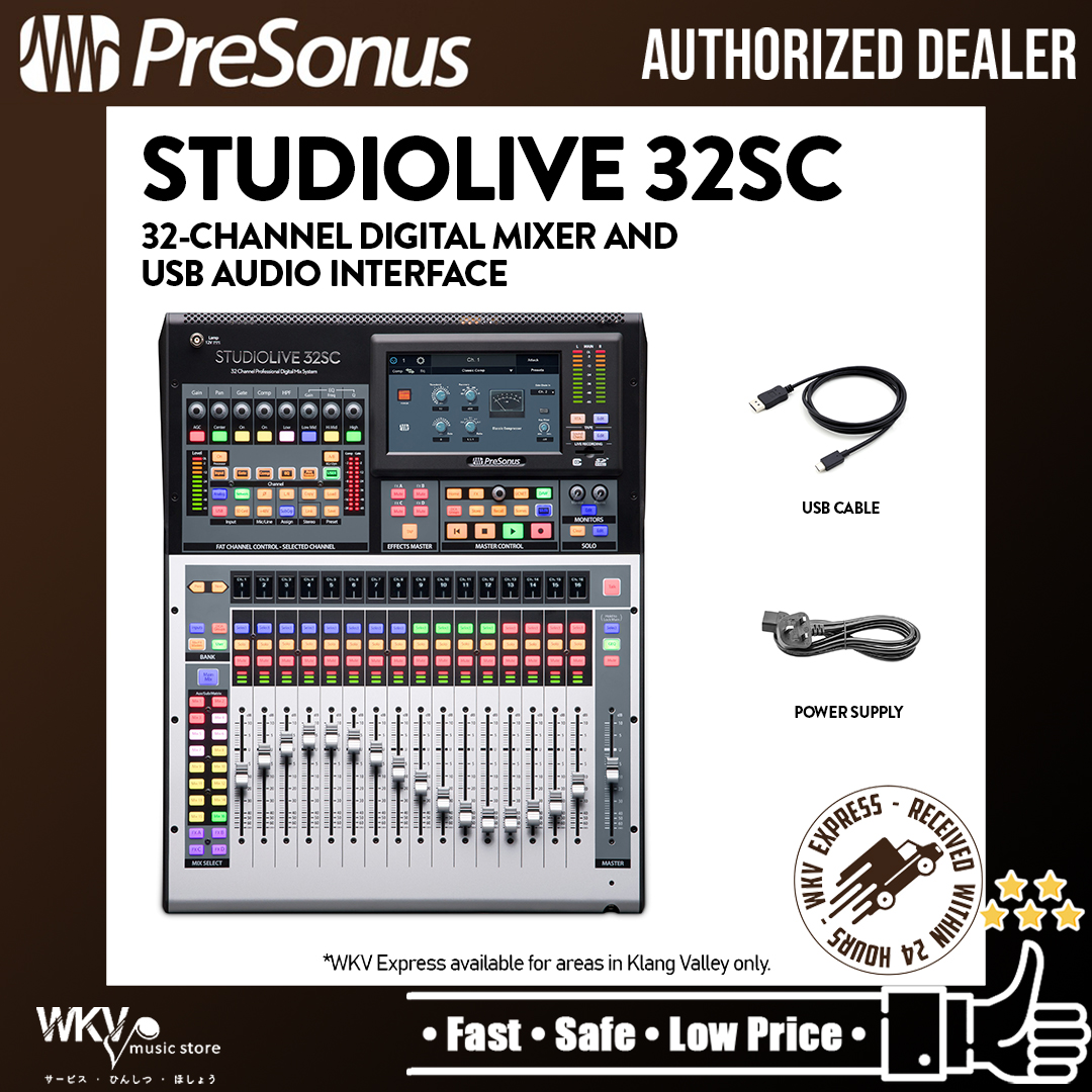 PreSonus StudioLive 32SC 32 Channel Digital Mixer And USB Audio