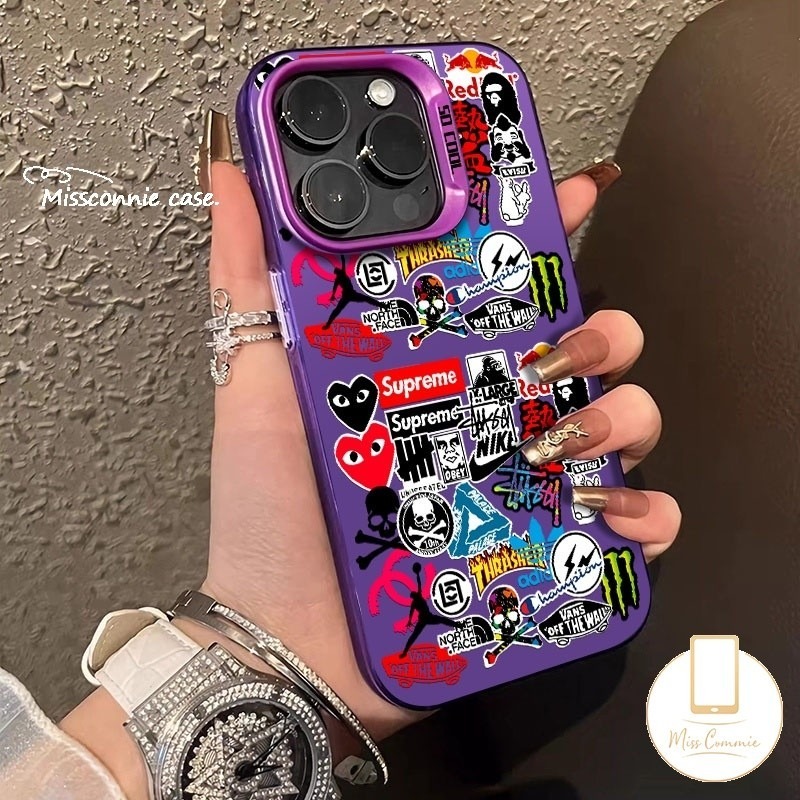 For Samsung A55 A05s A03s A50s A04s A30s A24 A10s A13 A31 A50 A52 A23 A21s A53 A32 A12 A14 A54 A25 A15 A05 A20s A34 A35 A11 A03 A20 A51 Cool Marvel Trendy Brand Label Sticker Case