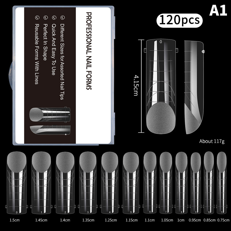 Matte Quick Building Nail Mold Tip Full Cover Dual Forms Nails Poly Nail Gel Extension Upper Mold Top False Tips Manicure Tools