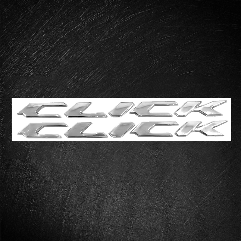 Honda ClickSilver Motorcycle 3D Sticker Click Logo Fuel Tank Label