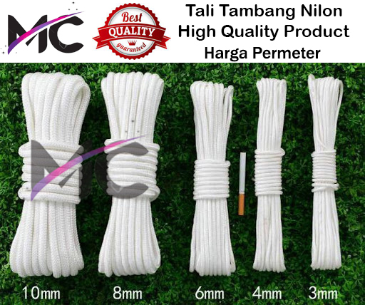 Tali Tambang Nilon Super Kuat Mm Mm Mm Permeter Nylon Rope Keccil