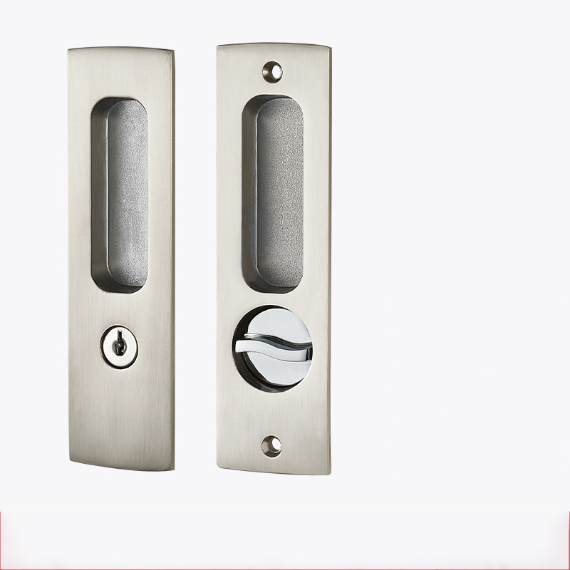 Kunci Pintu Sliding Geser Set Handle Paduan Seng Invisible Door Lock