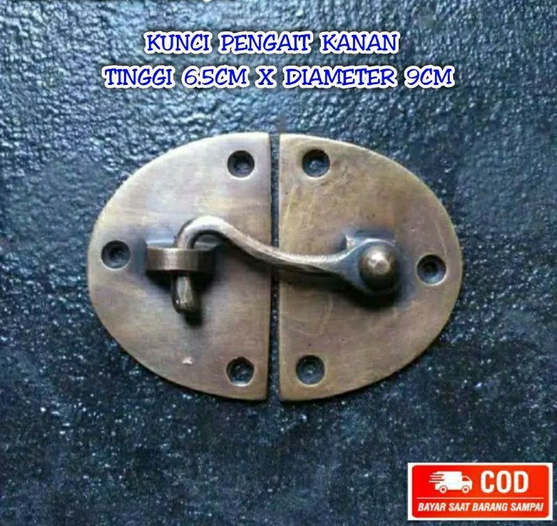 Kunci Pengait Kanan Latch Kuningan Oval Latch With Hook Lazada