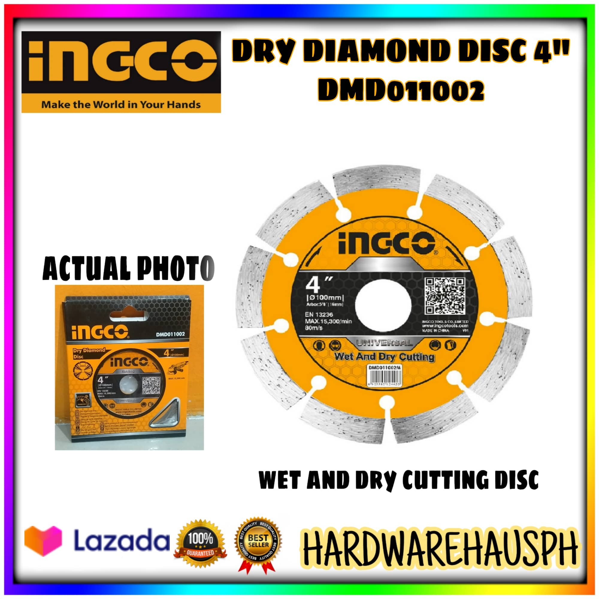 Ingco Wet Dry Diamond Disc For Angle Grinder Dmd Lazada Ph