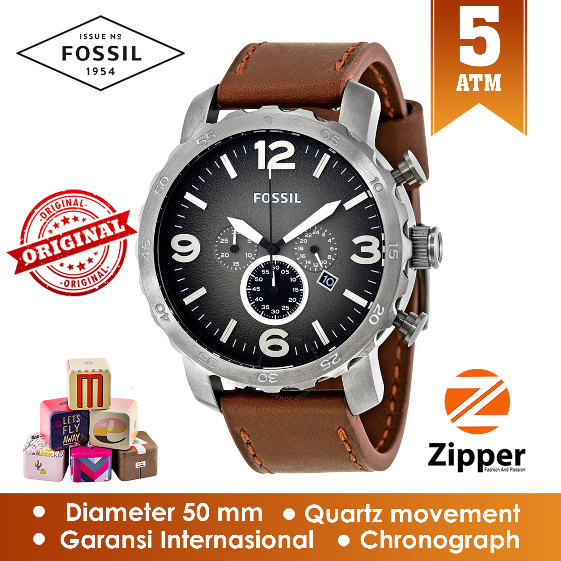 Flash Sale Gajian Fossii Nate Jr Jam Tangan Pria Fossii Original