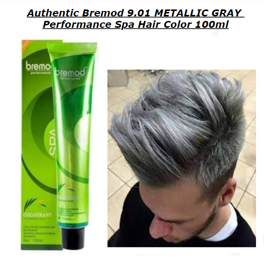 Authentic Bremod Performance Spa Hair Color 9 01 METALLIC GRAY With