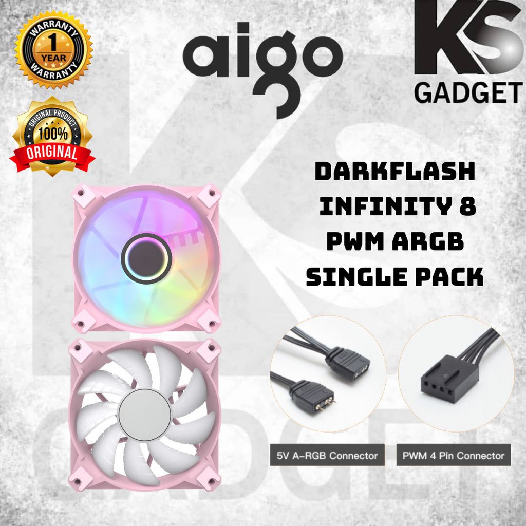 Aigo DarkFlash Infinity 8 PWM ARGB Series 3 In 1 Starter Pack Single