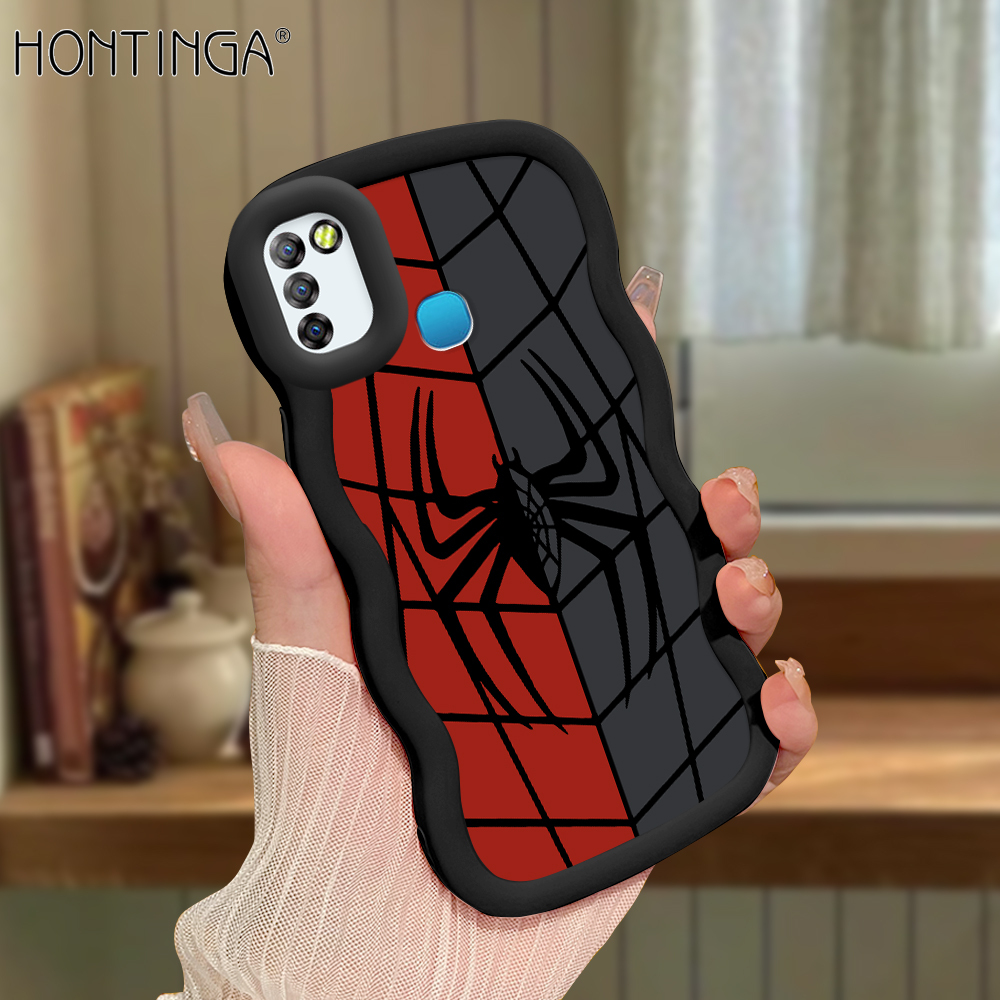 Hontinga For Infinix Smart Hot Lite Back Cover Spider Web Marvel