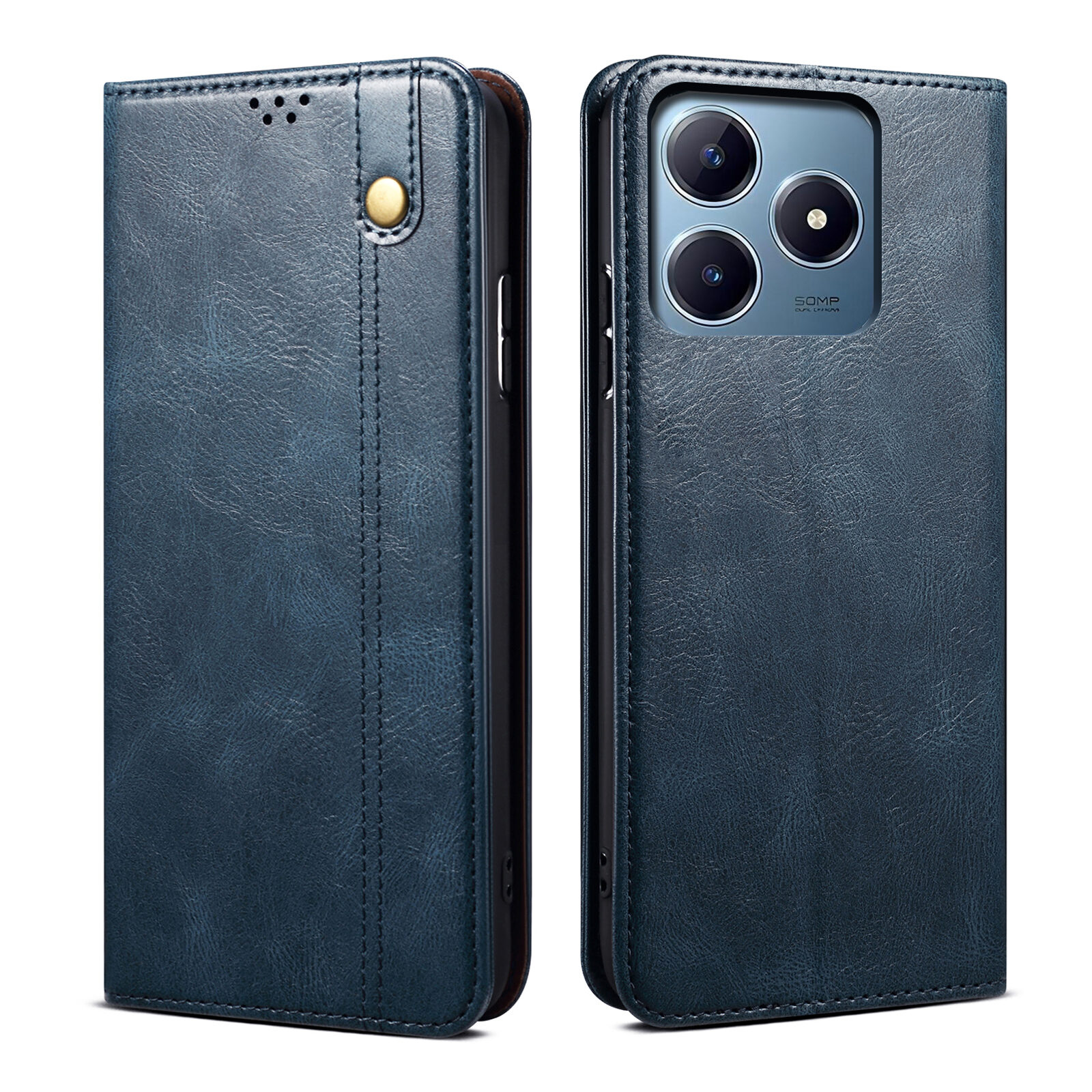 lthmy for Realme C63 Realme C61 Premium PU Leather case with Card Slots and Magnetic Closure Flip Wallet Stand Cover