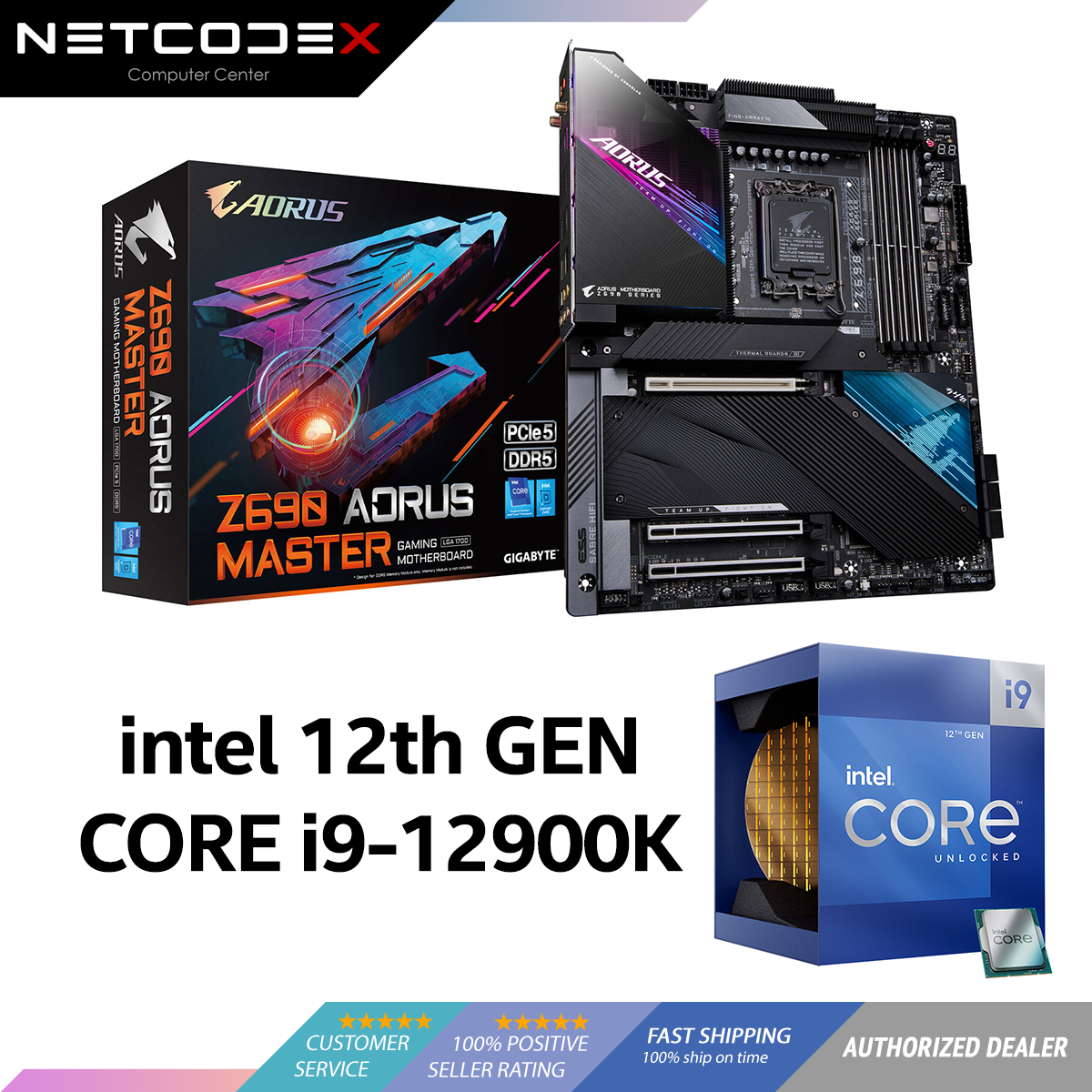 Intel Core I9 12900K Processor Gigabyte Z690 Aorus Master Motherboard