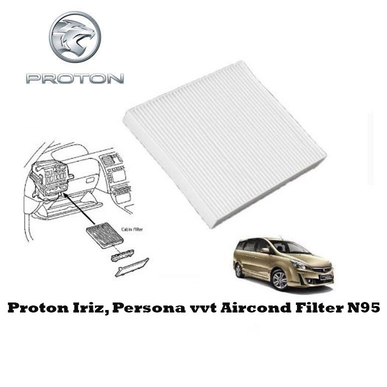 Original Proton Iriz Persona Vvt Saga Vvt Aircond Cabin Filter N95