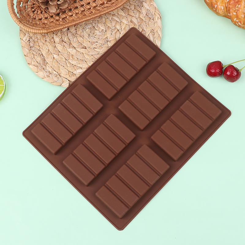 New Chocolate Silicone Mold Candy Bar Snap Candy Break Apart Protein And Engery Stick Making Tools Wax Melt DIY Handmade Kitchen