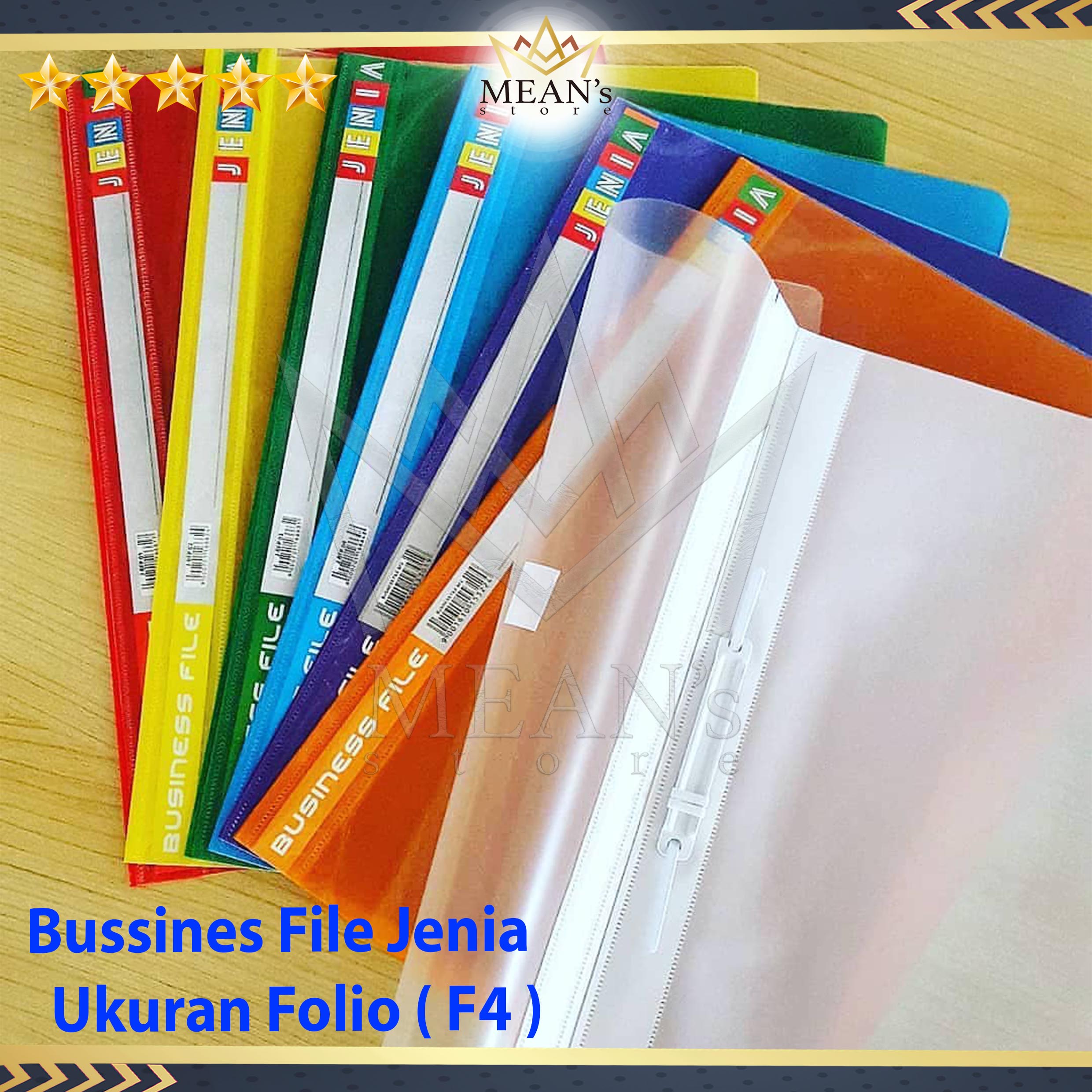 Bussines File Jenia Ukuran Folio F4 Polos Map Snelhekter Acco