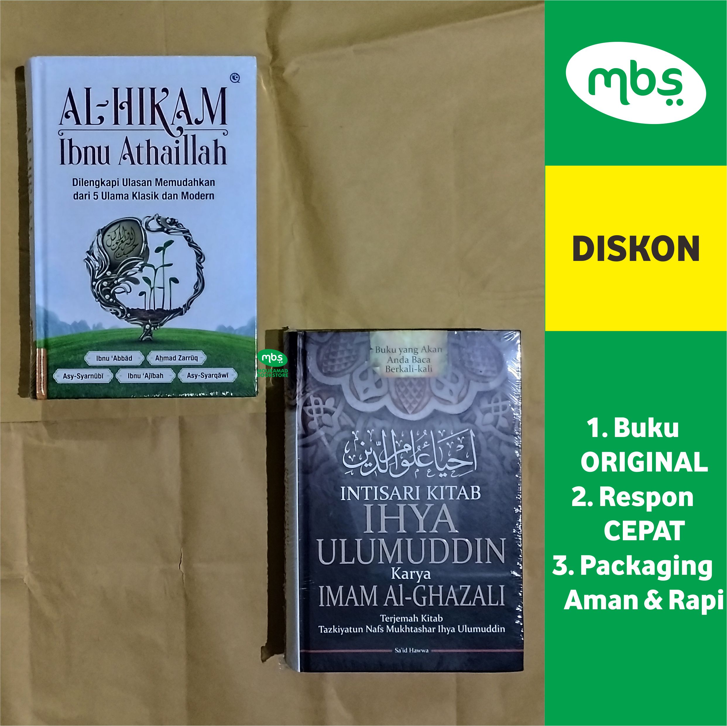 Paket Buku Al Hikam Ibnu Athaillah Intisari Kitab Ihya Ulumuddin Imam