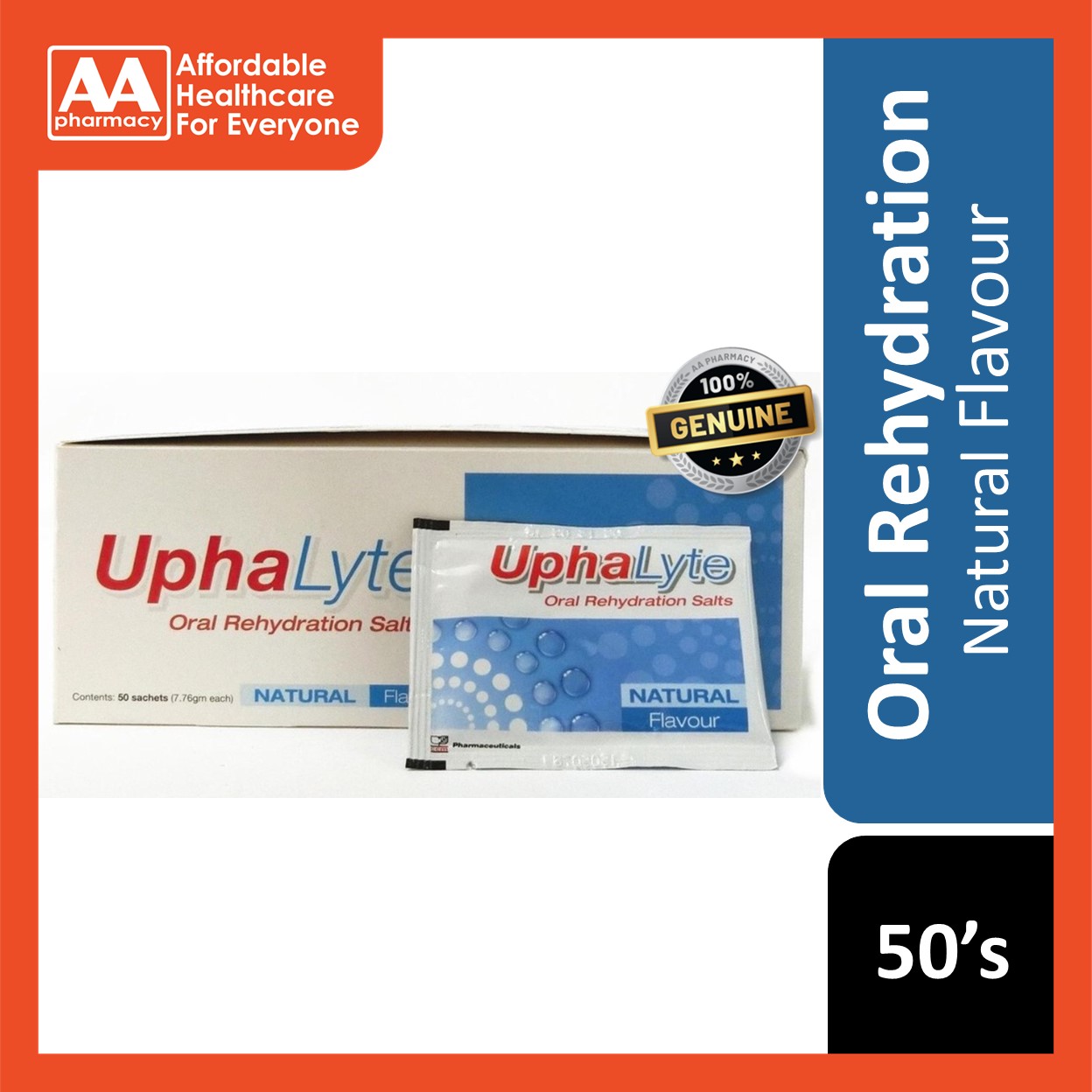 Uphalyte Natural Oral Rehydration Salts Sachet 50 S Lazada