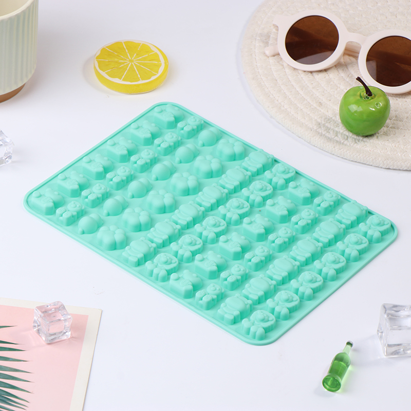 60 Cavity Animals Silicone Gummy Mold DIY Candy Chocolate Jelly Ice Cube Pralines Caramels Molds Cake Decorating Baking Tool
