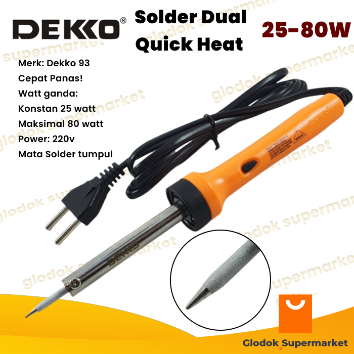 Solder Dekko 93 Dual Quick Heat Soldering Button 25 80 Watt Lazada