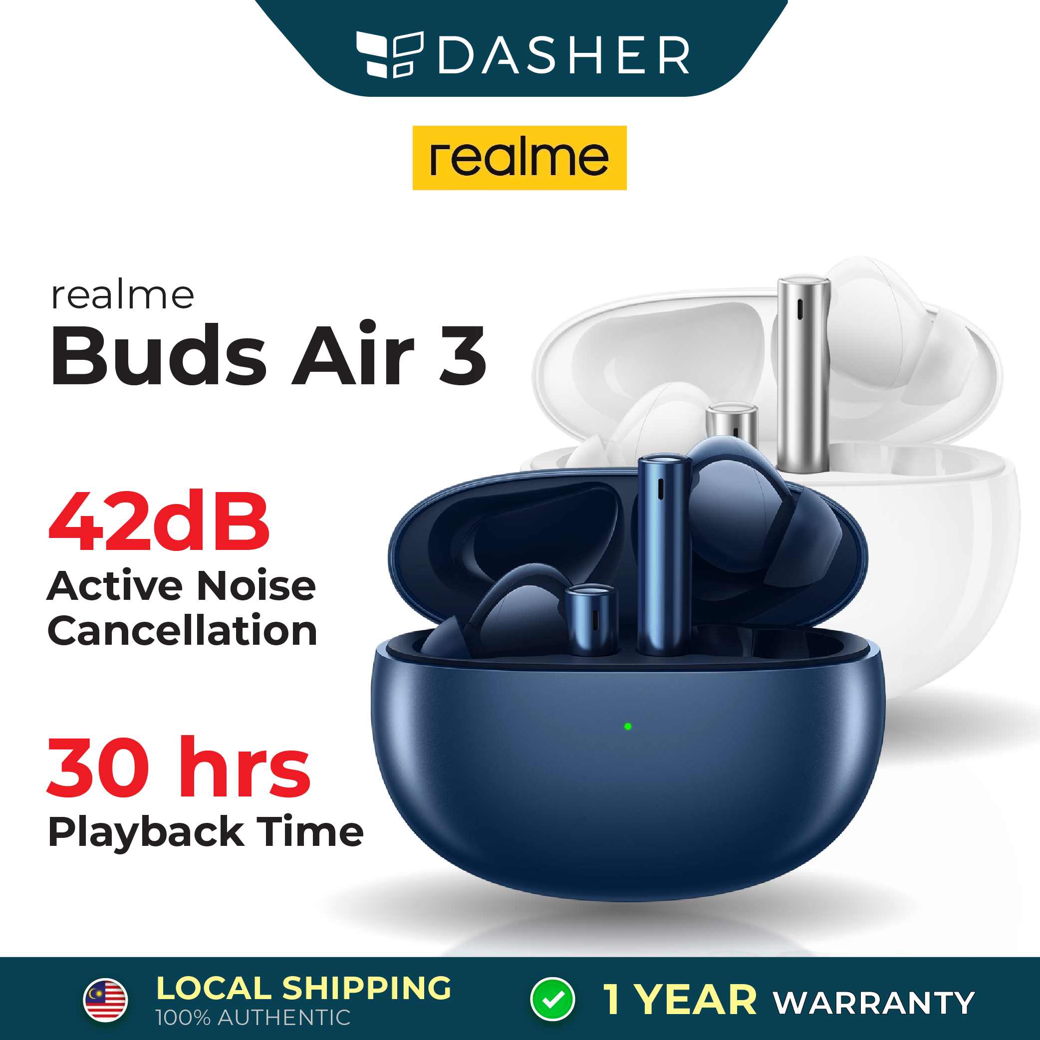 Realme Buds Air Neo Wireless Earbuds 10mm Dynamic Bass Driver