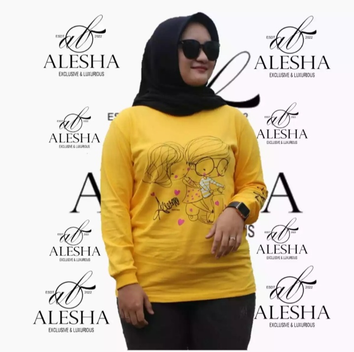 Alesha Atasan Wanita Kekinian Kaos Alesha Kekinian Tren Terbaru