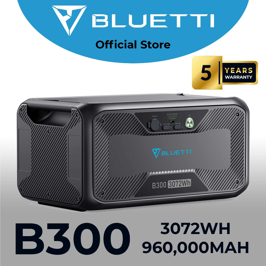 BLUETTI B300 Portable Power Station 3072Wh LiFePO4 Expansion Battery AC