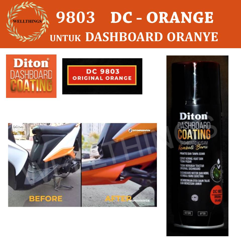 Cat Semprot Diton Premium Dashboard Coating Original Orange Dc