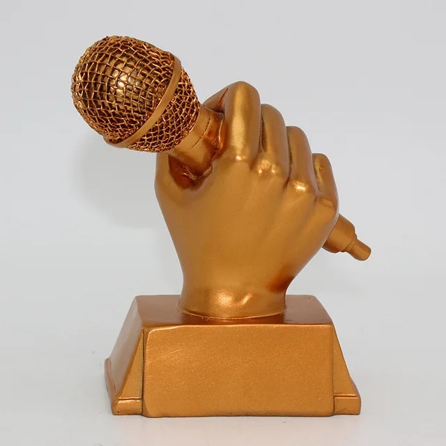 Great Selection Golden Microphone Trophy Good Voice Trophy Music