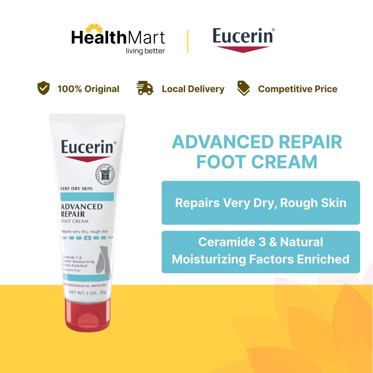 Sg Eucerin Advanced Repair Foot Cream Fragrance Free Foot Lotion