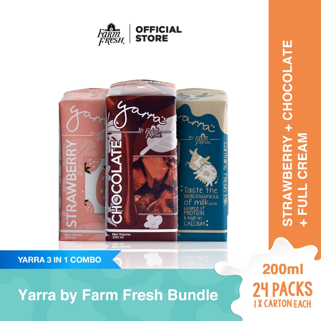 Yarra By Fa Fresh UHT Milk Chocolate Full Cream Strawberry 200ml