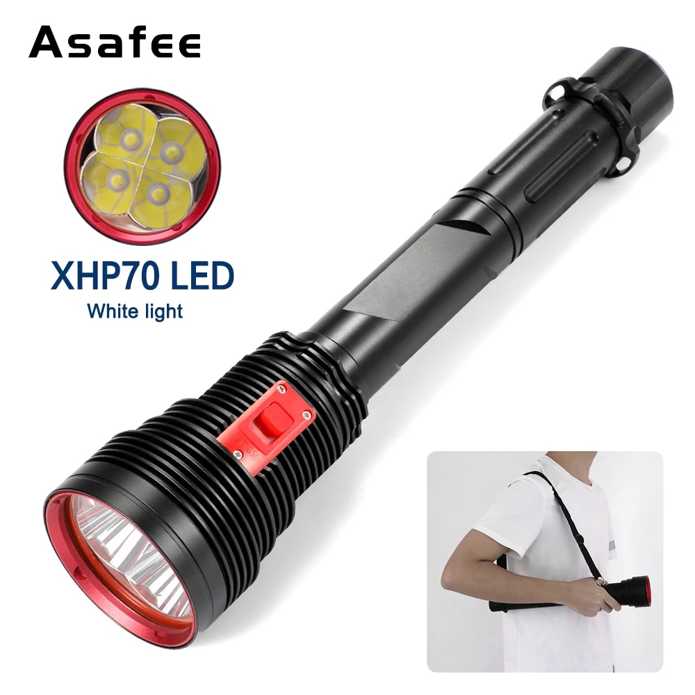 Asafee Scuba Dive Canister Torch Diving Flashlight Focus Light Narrow