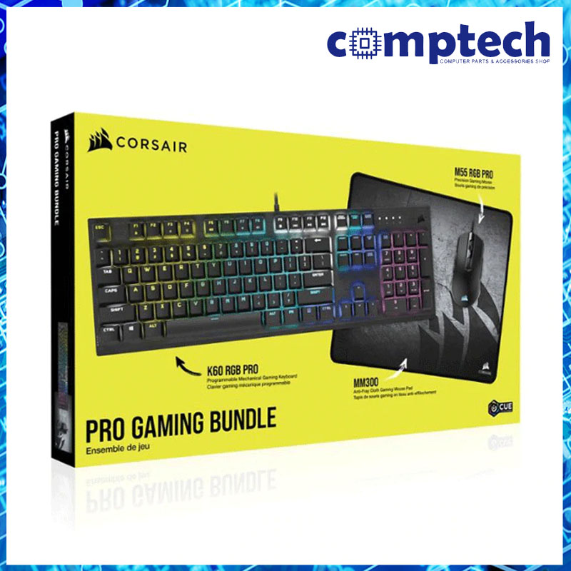 CORSAIR 3 IN 1 BUNDLE 2021 ED K60 RGB PRO HARPOON RGB PRO MM300