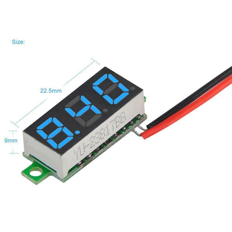 Pcs Mini Digital Dc Voltmeter Inch Two Wire V V Mini Digital