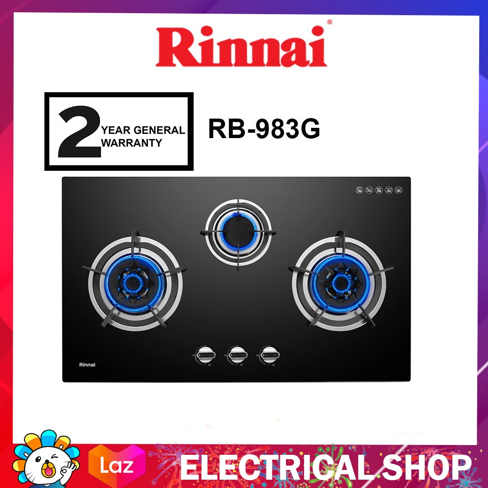 Rinnai Burner Rb G Flexi Hob Built In Gas Hob Glass Rb G Lazada