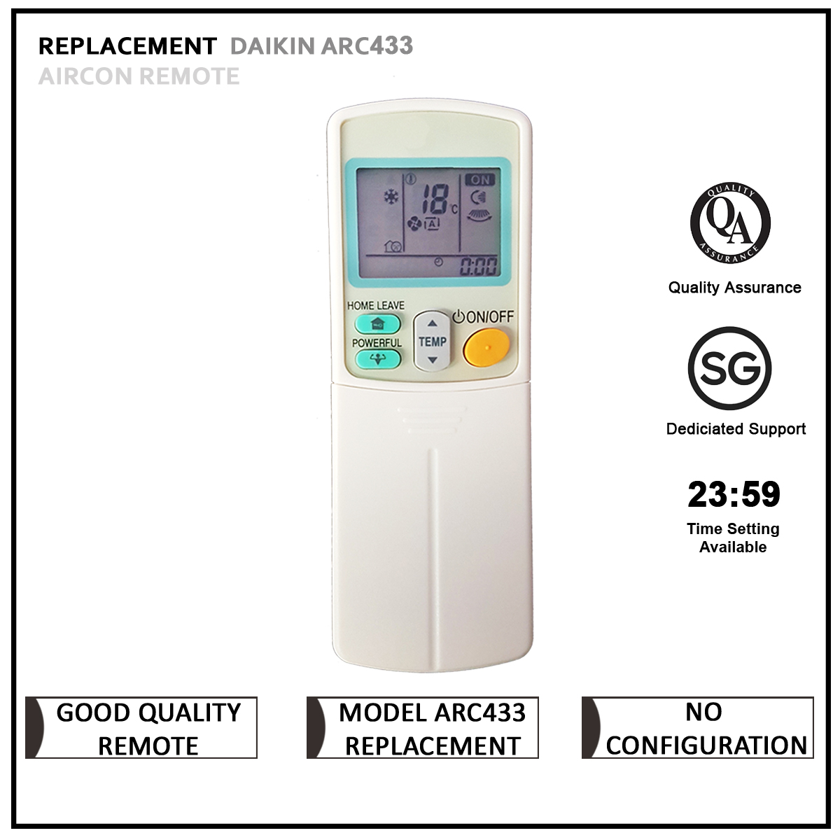 Replacement Daikin Aircon Remote Control Arc Aircon Remote Lazada