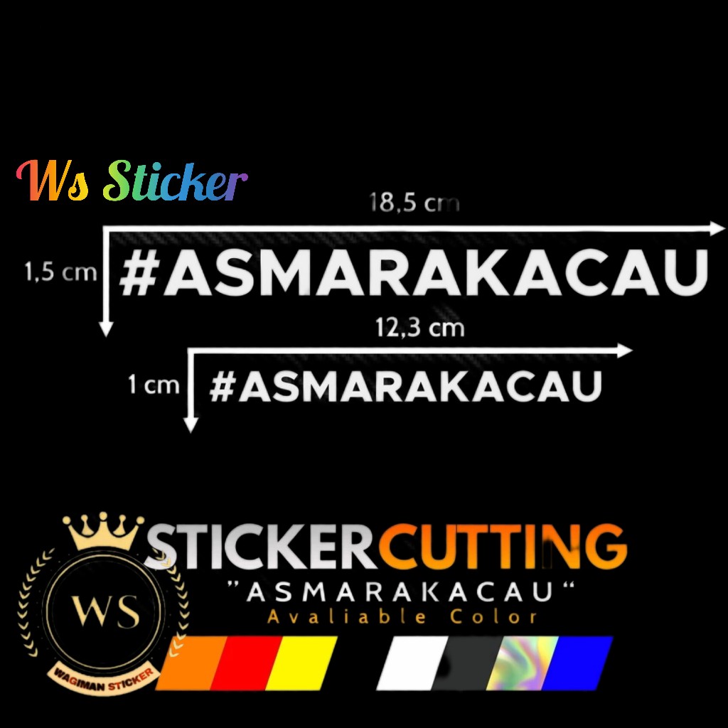 STIKER CUTTING VIRAL ASMARAKACAU STICKER HITS Lazada Indonesia