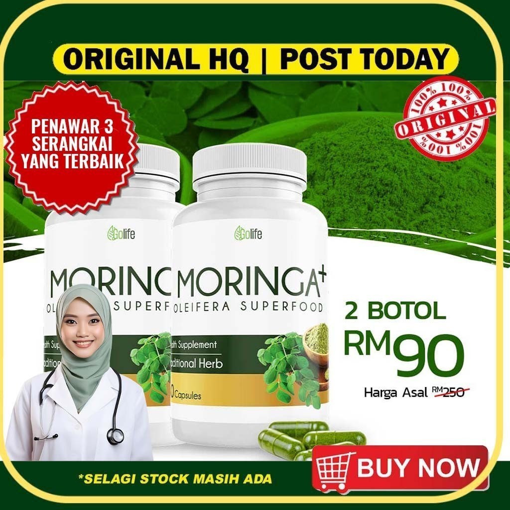 GOLIFE MORINGA PLUS PEGAGA EXTRACT X2 BOTOL ORIGINAL Lazada