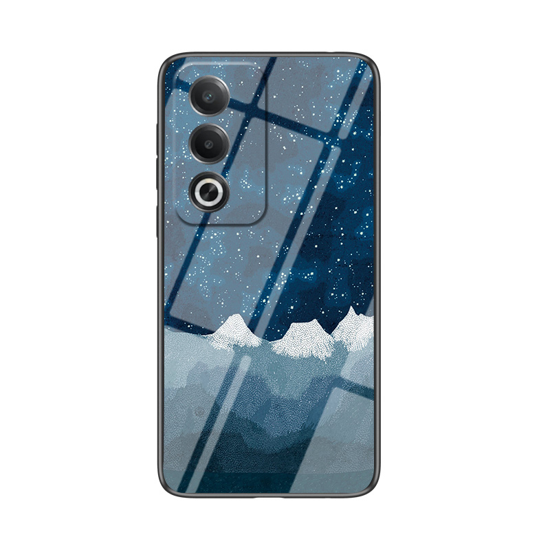 Phone case For OPPO A3 Pro Back cover Couple Starry Moon Glossy Glass Meteor Start cover For OPPO A3 Pro 5G Cover cases