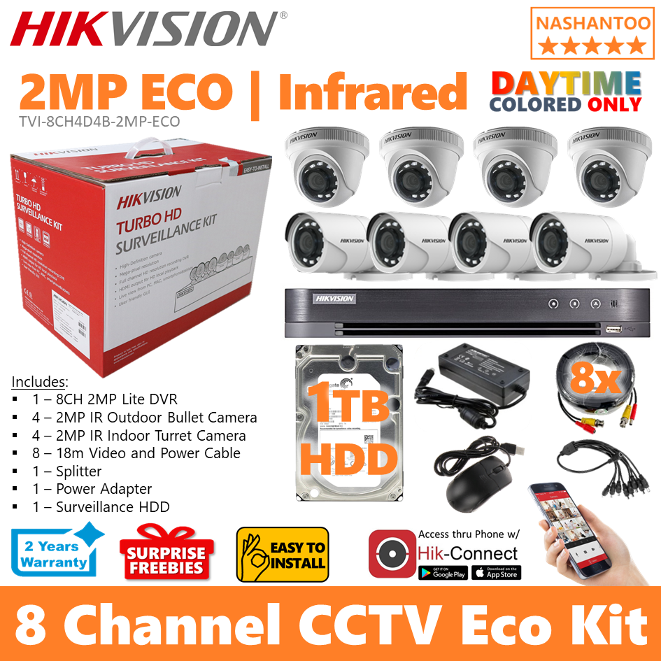 Hikvision Tvi Ch D B Mp Eco Ch Mp Lite Turbo Hd Cctv Package Kit