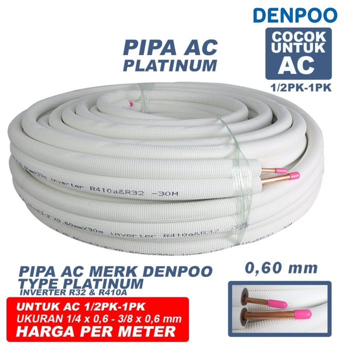 Pipa Ac Split Merk Denpoo Quality Premium Per Meter Untuk Ac Pk Pk