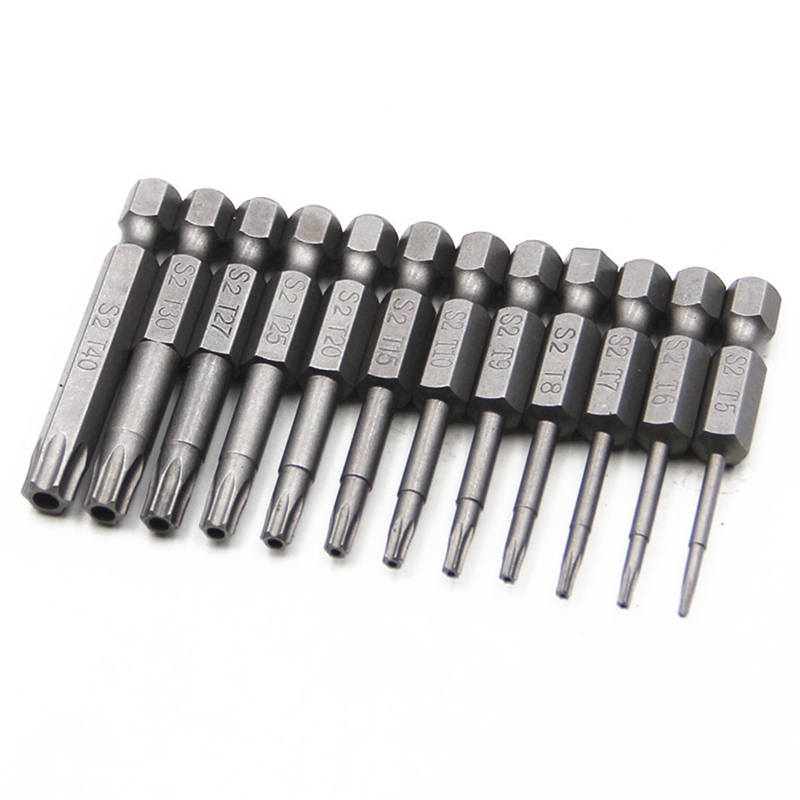 11 12 Pcs Tamper Proof Security Drill Magnetic Bit Set Torx Screwdriver