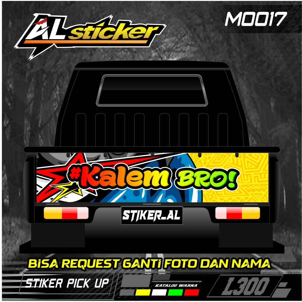 Sticker Kalem Bro Pintu Belakang Pick Up L Mega Carry Futura