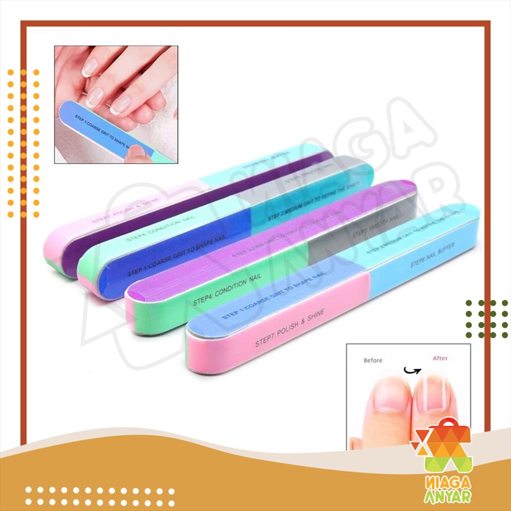 Na Nail Buffer Block Step Brush Kikir Amplas Kuku Sisi Alat