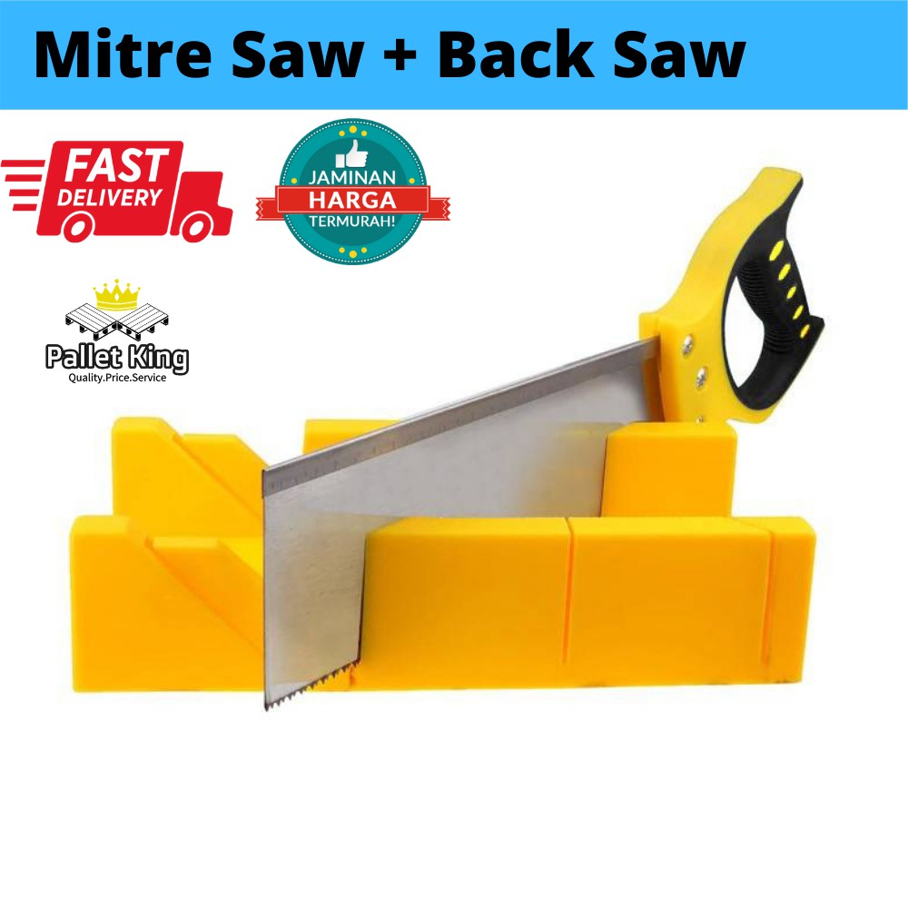 MITRE BOX WITH BACK SAW GERGAJI WAINSCOTING MITER BOX STORAGE